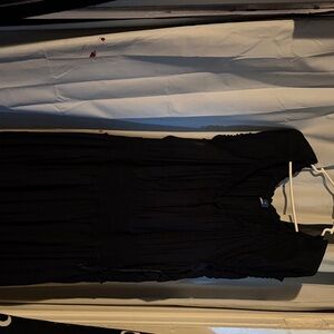 Old Navy Black Sleeveless Maxi Dress with Gathered Waist